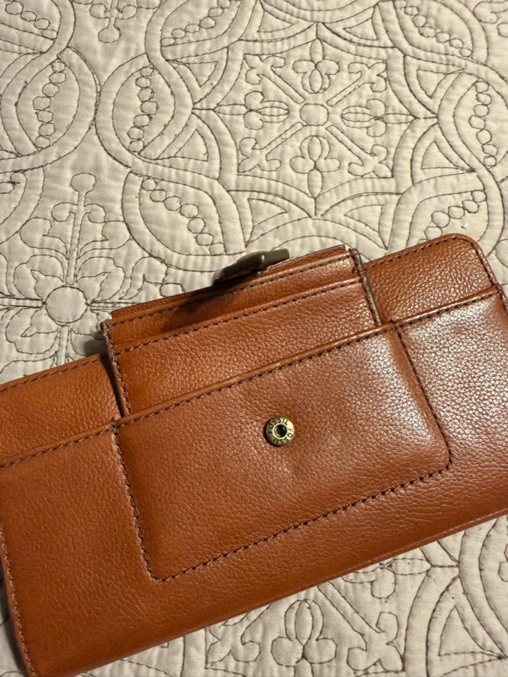 Fossil Tessa Tan Leather Handbag with Matching Wallet and Strap Nice - Picture 10 of 13